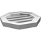 Ekena Millwork Octagonal Surface Mount PVC Gable Vent: Functional, w/ 2"W x 1-1/2"P Brickmould Frame, 14"W x 14"H GVPOC14X1402SF - alternate 4